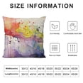 thumbnail image 5 of JEUXUS  Throw Pillow Cover Abstract Art Watercolor Paint Canvas Color Blue Yellow Red Vivid Splash Stroke Decor Lumbar Pillow Case Cushion for Sofa Couch Bed Standard Queen Size, 5 of 5