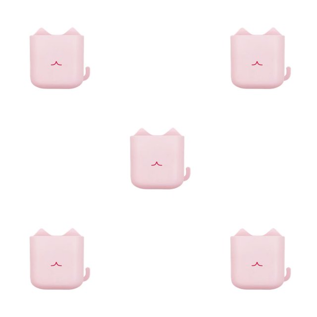 Ruiboury Remote Control Holder Wall Mounted Self Adhesive Storage Box Multifunctional Mobile Phone Organizer Office Hotel pink red 5Set