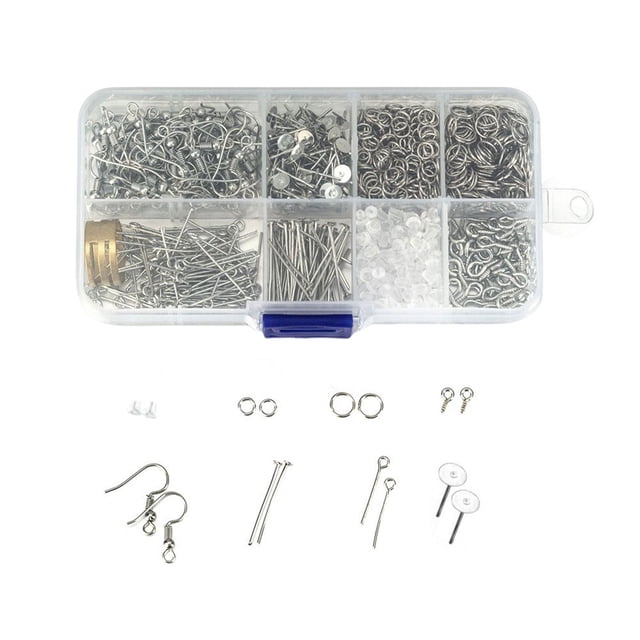 para hacer aretes DIY Aretes Ganchos Fabricación de joyas Anillos para saltar Aretes Espaldas para aretes de suministros para aretes hechos a