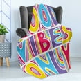 thumbnail image 4 of Saying Soft Flannel Fleece Throw Blanket, Phrase with Contemporary Cheerful Design in Summer Colors, Cozy Plush for Indoor and Outdoor Use, 50" x 60", Multicolor, by Ambesonne, 4 of 5