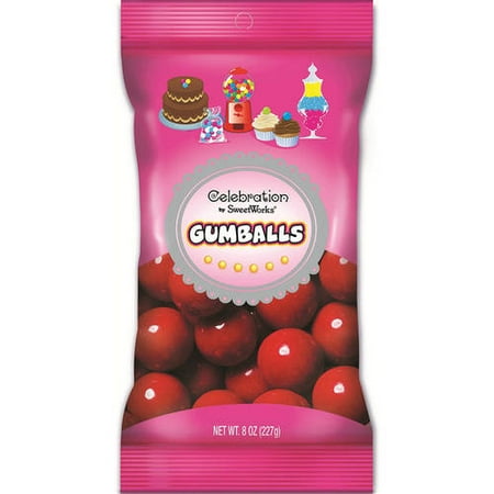 Celebration By Sweetworks Candy Gumballs, 8oz Bag