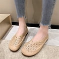 thumbnail image 3 of B91xZ Mocassins Classiques pour Femmes Largeur Grand Bout Rond Talon Bloc Chaussures, Kaki 6.5, 3 of 5