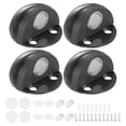 thumbnail image 1 of Uxcell 4-Pack Topes de Puerta Montados en el Suelo, Tope Magnético de Media Cúpula de Acero Inoxidable con Amortiguador de Goma Plástica [Negro], 1 of 7