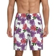 thumbnail image 2 of Picia Peonies Pajama Shorts for Men, Men's Pajama Bottoms, Sleepwear,Short Pajama Pants-3X-Large, 2 of 9