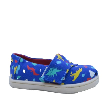 

Pre-owned Toms Boys Blue Dinosaur Shoes size: 5 Toddler