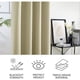 thumbnail image 4 of Cortinas Opacas con Aislamiento Térmico, Cortinas para Salón y Dormitorio, Diseño Moderno con Ojales, 132x160 CM (Ancho x Alto), Beige Oscuro, 2 Piezas OXAVA5CN2V, 4 of 5