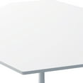 thumbnail image 6 of 31.50"Modern Octagonal Coffee Table with MDF Table Top, Metal Base, for Dining Room, Kitchen, Living Room (White), 6 of 7
