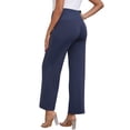 thumbnail image 3 of INSPIRE CHIC Women's Maternity Pants Over the Belly Straight Wide Leg Loose Pregnancy Pants with Pockets High Stretchy Casual Work M Deep Blue, 3 of 6
