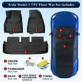 thumbnail image 2 of Floor Mats for Tesla Model 3, Set of 5, 2 of 6