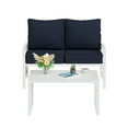 thumbnail image 6 of Walsunny 2-Piece Patio Furniture Set, Outdoor Furniture with Loveseat Sofa Coffee Table Metal Patio Set with Detachable Cushions, Navy Blue, 6 of 7