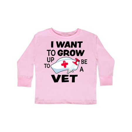 

Inktastic I Want To Grow up To Be a Vet Gift Toddler Boy or Toddler Girl Long Sleeve T-Shirt