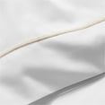 thumbnail image 2 of Hotel Style 4-Piece 300 Thread Count White Pima Cotton Bed Sheet Set with Tan Hem, Queen ,  Double marrow Hem , Adult/Teen, 2 of 7