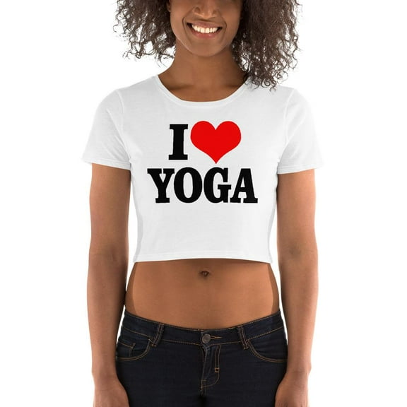 I Love Yoga Crop Tee