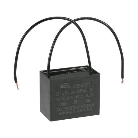 

Uxcell 10.5uF 350V AC 2 Wires CBB61 Ceiling Fan Capacitor 1 Pack