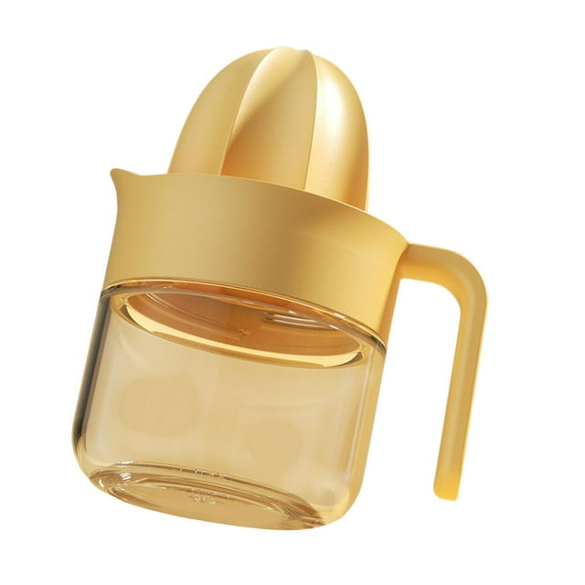 Presiona de rotación de exprimidor de naranja de limón fácil de limpiar el mano de mano fácil para la oficina para fruta de picnic de lima Amarillo