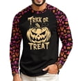 thumbnail image 4 of Halloween Long Sleeve Sweatshirts for Men Spooky Ghost Witch Pumpkin Graphic Crewneck Sweatshirts for Holiday Streetwear, 4 of 5