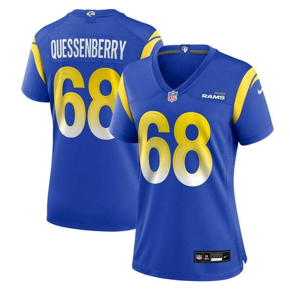 Women's Nike David Quessenberry Royal Los Angeles Rams Team Game Jersey
