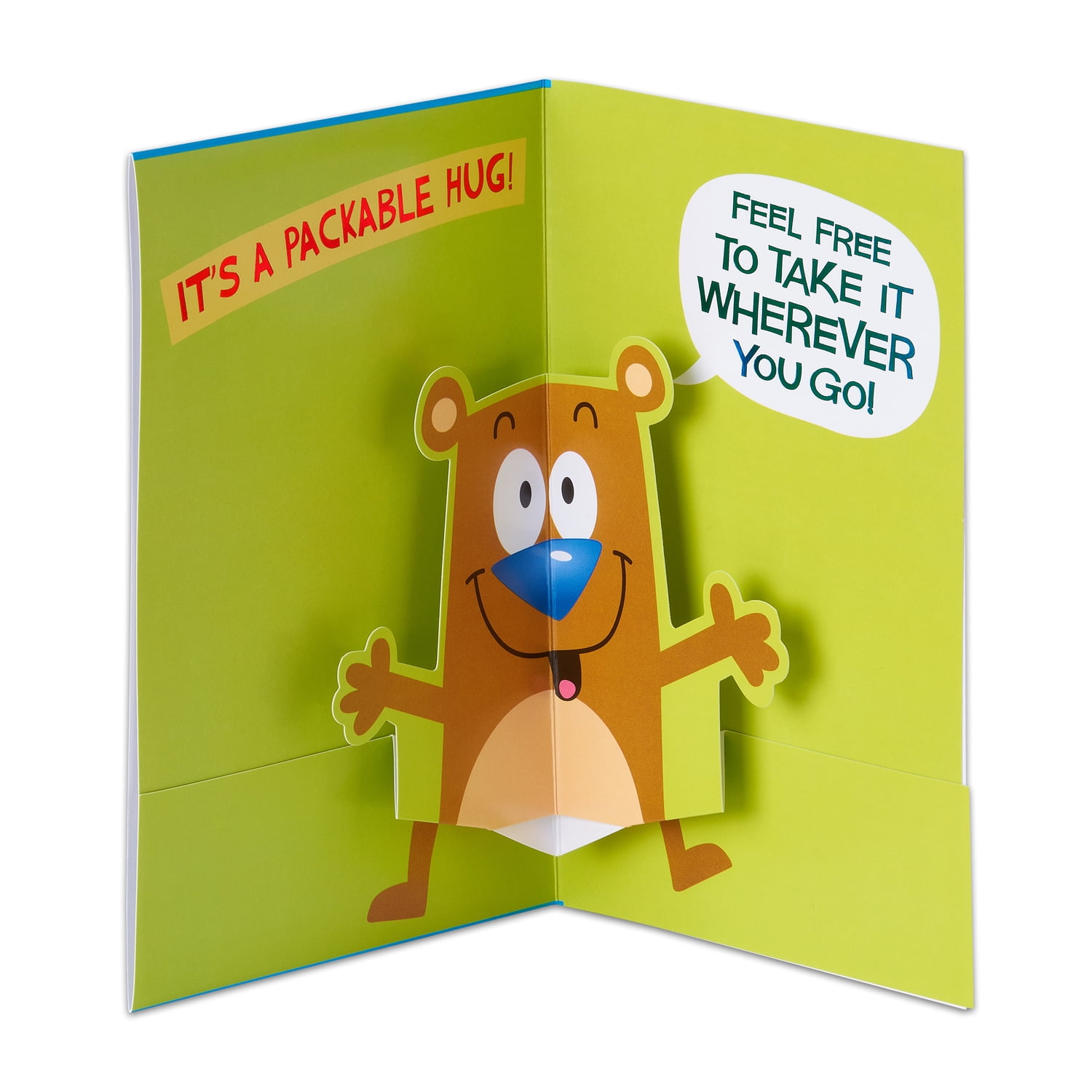 american greetings funny packable hug goodbye card with foil