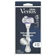 thumbnail image 2 of Venus Deluxe Smooth Platinum Women's Razor Handle + 2 Blade Refills, 2 of 8
