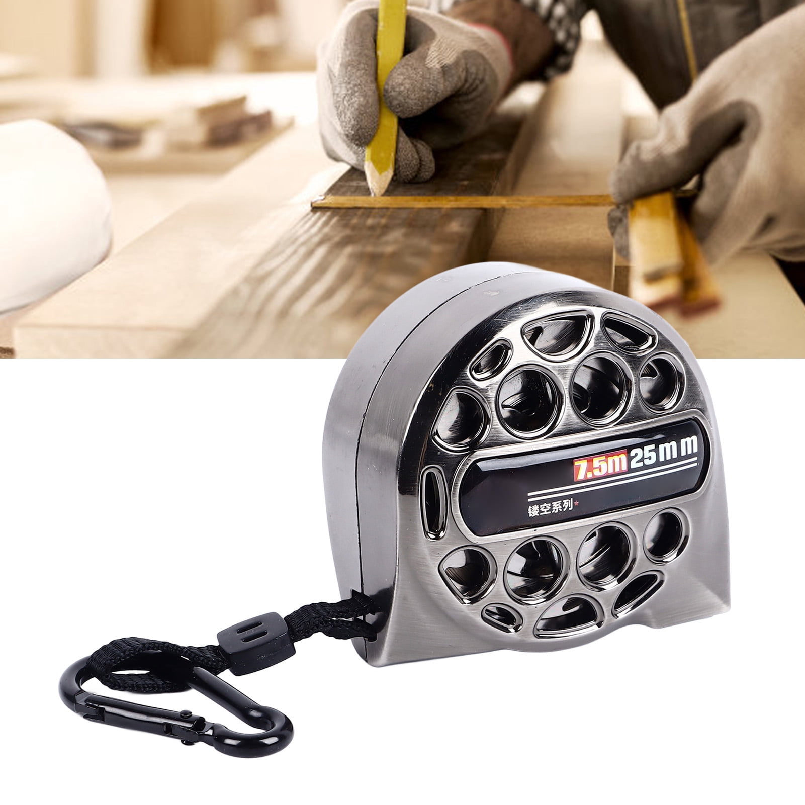Measuring Tape, Lightweight Hollow Nickel Plated Tape Measure 7.5M  for Home
