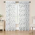 thumbnail image 4 of Black Embroidered Leaf Curtain, Double Room Bedroom Sheer Curtain with Leaf Pattern, Large Size Decorative Window Treatment, 53.94x62.99 Inches, 4 of 5