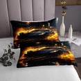 thumbnail image 4 of YST Fire Sports Car Coverlet Queen Size For Kids Boys Extreme Sport Bedding Set,Speed Sports Car Game Bedspread Set Racing Car Theme Bed Quilt Home Decortive,Microfiber 3 Piece, 4 of 4