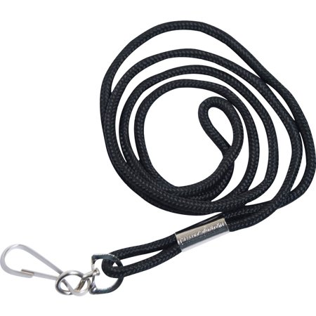 SICURIX Standard Rope Lanyard - 12 / Pack - 36" Length - Black - Nylon | Bundle of 2 Packs