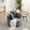 Gray, variant on Leumius Corduroy Lounge Chair,Deep Seat Single Sofa with Pillow, Round Chaise Longue Chair for Living Room,No Assembly Required,Black