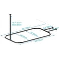 thumbnail image 2 of Square Shaped Shower Curtain Rod, 59"x24" Hoop Shaped Shower Curtain Rod for Clawfoot and Freestanding Tubs, Rustproof Aluminum Alloy Bathroom Rod with Easy Installation (Black), 2 of 3