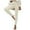 Beige, variant on MIASHUI Women Solid Color High Waist Ribbed Tight Footed Yoga Pants For&nbsp;Comfy&nbsp;Workout Beige,M