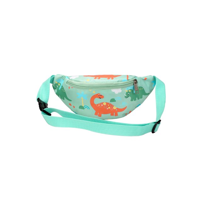 Bolso Cintura Lindo Dinosaurio Bolso Cruzado Casual para Y Niñas para Exteriores (verde)