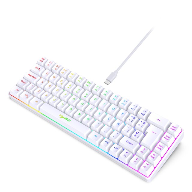 Keyboard,Wired K68 But Feel V200 Spanish Version 19-key Conflict-free Feel Spanish Membrane But Conflict-free Membrane K68 19-key Membrane Version Wired