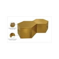 thumbnail image 2 of Meridian Furniture Hexagon Brushed Gold 2 Piece Modular Coffee Table, 2 of 4