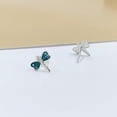 thumbnail image 2 of 925 Sterling Silver Cute Bees Ear Studs Tiny Insects Earrings Enamel Cartilage Ear Studs Earrings Minimalist Handmade Gift, 2 of 5