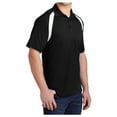 thumbnail image 4 of Yellow Rooster Men's Dry Zone Colorblock Raglan Male Polo T-Shirts Black/ White XS, 4 of 6