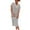 White, variant on Yindaity Womens Striped Summer Dresses Short Sleeve V Neck Knit Collared Sexy Slit Loose Sweater Dress Black,S