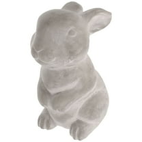 Clispeed Light Grey Cement Rabbit Statue Unique European Style Garden Decoration