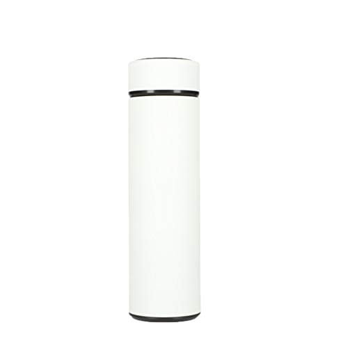 Termo Acero Inoxidable 500 ml a Prueba de Fugas, Infusor de Té, Mantiene la Temperatura Hasta por 12 Horas, Doble Pared, Cierre Hermético, Sin BPA (Blanco) Hanylish Bluelander Termo