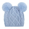 thumbnail image 6 of Baby Caps 0-3 Months,Toddler Girls Boys Winter Hats Boys Soft Baby Caps Kids Knit Winter Warm Hats Light Blue, 6 of 6