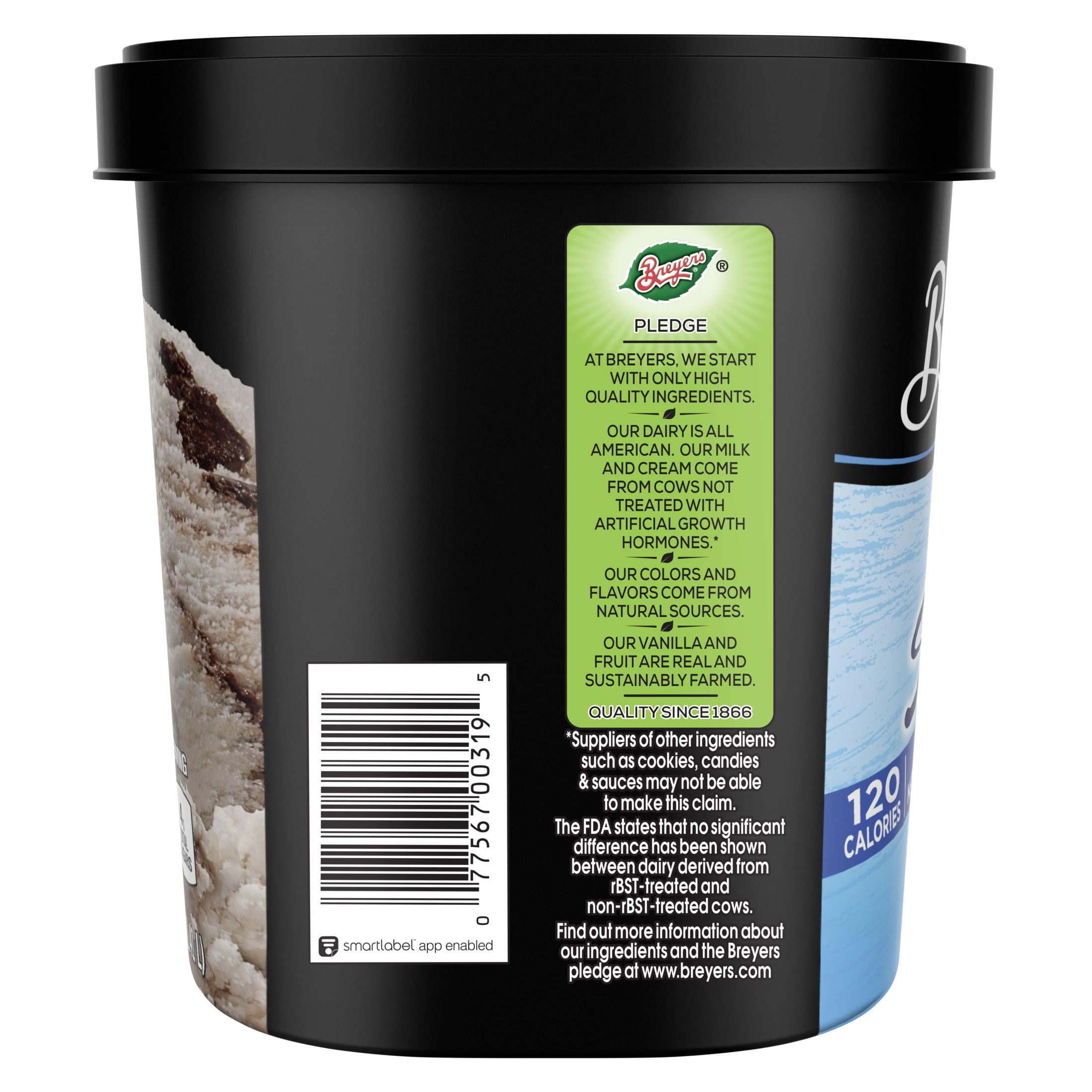 Breyers CarbSmart Brownie a La Mode Vanilla Ice Cream, Frozen Dairy Dessert, 48 oz