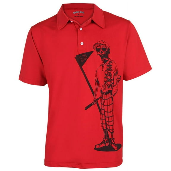 Mr. Bones Men's Golf Shirt (Red)