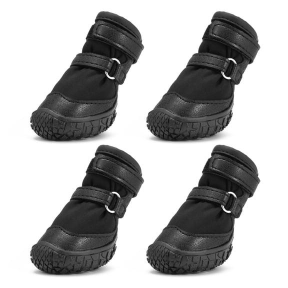 Dog Shoes for Small Dogs, Breathable Dog Boots Paw Protector for Hot Pavement Winter Snow, Dog Booties with Rugged Anti-Slip Sole for Hardwood Floors Outdoor Walking Light black Size 3