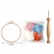 thumbnail image 1 of Cateissary Kits de inicio de bordado de de punzón Herramienta de de punzón Tela de bordado con patrón Juego de bordado artesanal de bricolaje Almacenamiento y organización del hogar Cateissary HA022598-00, 1 of 6
