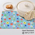thumbnail image 5 of Placemat, Pioneer Flower Floral Print Pattern Place Mats Table Mat Set Of 2, PVC Washable Placemats for Party Kitchen Dining Decoration, 18x12 Inch, Fade Resistant, 5 of 6