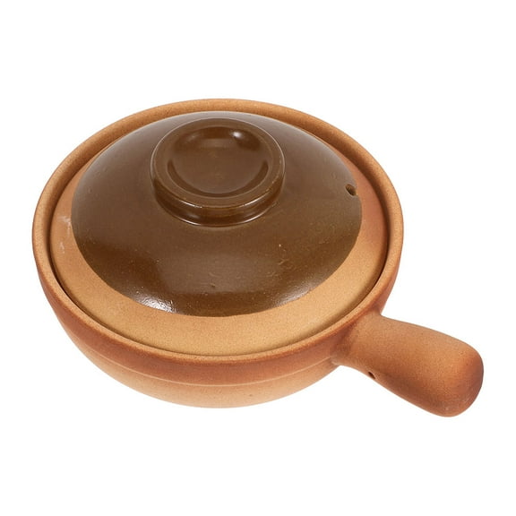 WHAMVOX Clay Cooking Pot Traditional Chinese Clay Pot for Rice Soup and Stews for Family Meals Heat Distribution for Home and Travel
