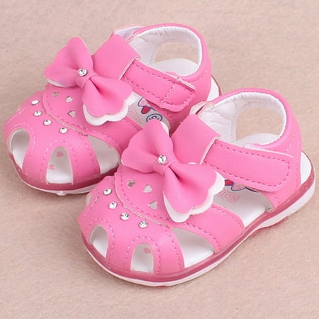 

Princess Girls Baby Sun Bow Knot Lighting Beach Sandals Girls Cute Soft Shoes CHMORA