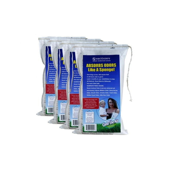 Earth Care Odor Removing Bag Stinky Smells Pet Odor etc (4 Pack)