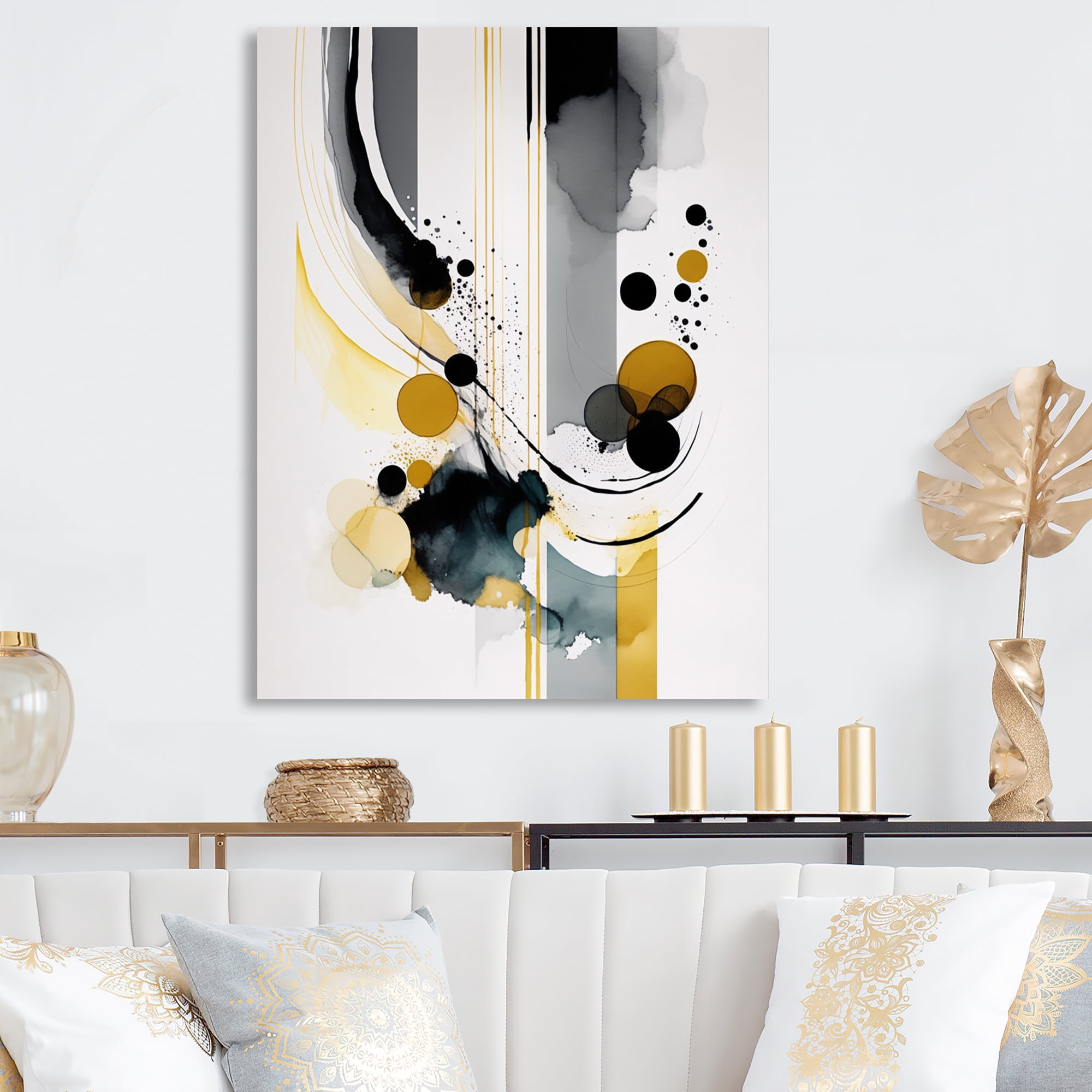 Designart Abstract Transitional Shapes I Canvas Wall Art