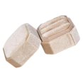 thumbnail image 2 of tredstone Octagonal Corduroy Ring Box Holder Rings Bearer for Ceremony Girls Proposals Yellow Double Slots, 2 of 8