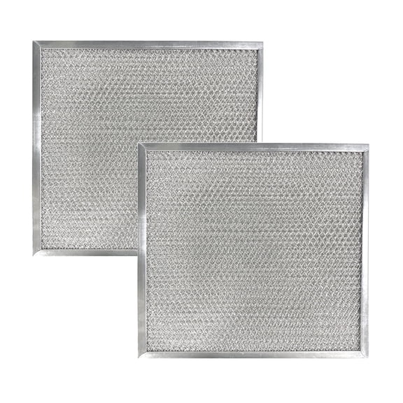 Air Filter Factory 11 x 11 x 3/8 Range Hood Aluminum Grease Filters 2-Pack